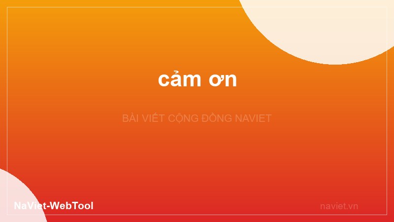 cảm ơn