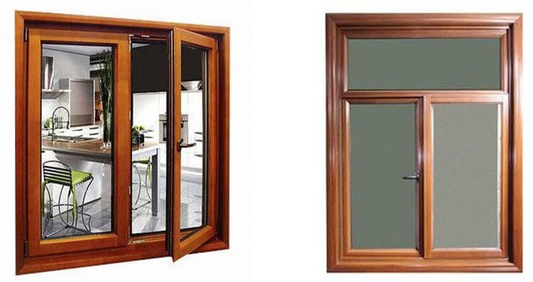 Cửa sổ 2 cánh: -Khuôn bản rộng 100mm -Không phào nẹp