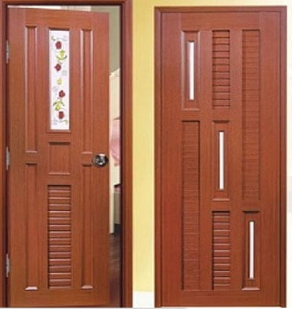Cửa nhôm vân gỗ 1 cánh có ô thoáng kính: -Khuôn bản rộng 160-250mm -Phào bản lề to 6.5 phân